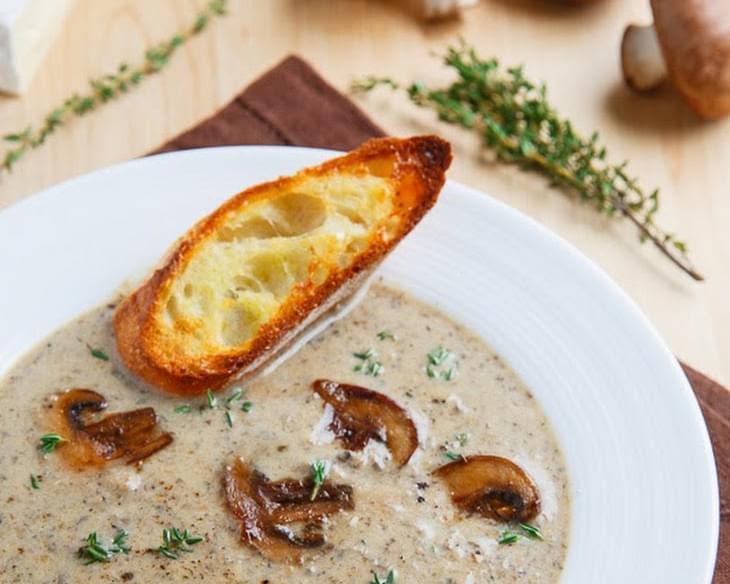 Creamy Roasted Mushroom and Brie Soup Recipe