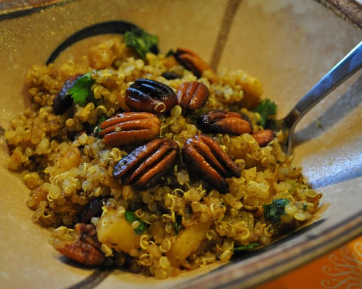 Curried Quinoa with Apples & Pecans