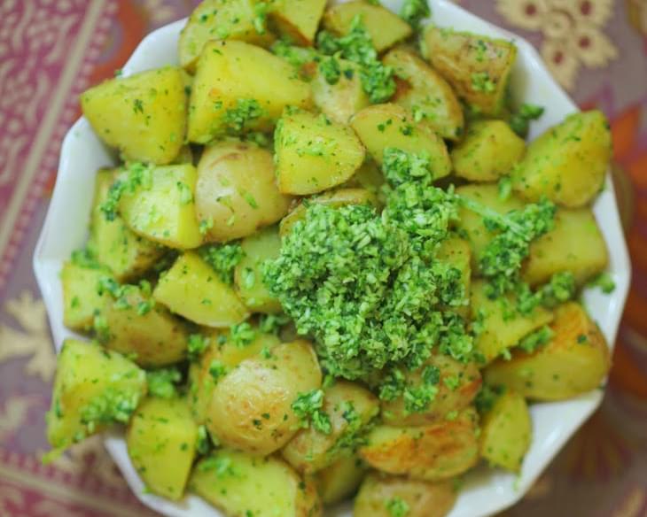 Roasted Potato Salad with Cilantro Pesto