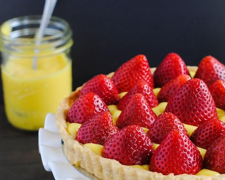 Strawberry Tart with Moscato Lemon Curd