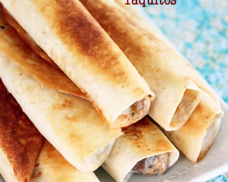 Chubby Steak and Cheddar Taquitos