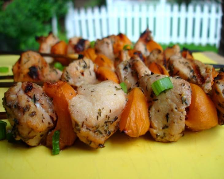 Rabbit and Apricot Skewers