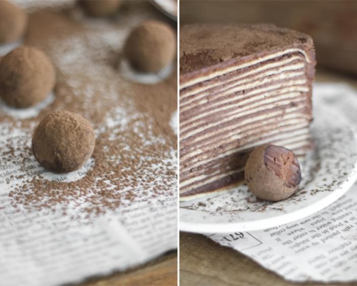 Chocolate Amaretto Crepe Cake