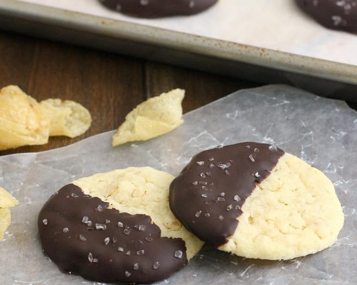 Chocolate-Dipped Potato Chip Cookies