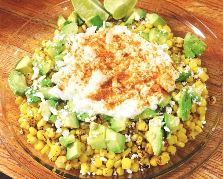 Esquites - Mexican Grilled Corn Salad with Avocado