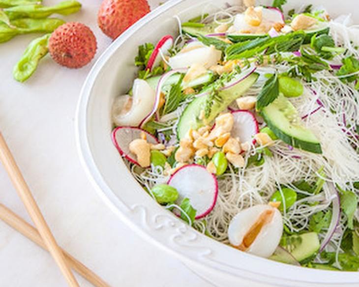 Lychee, Vermicelli And Edamame Salad