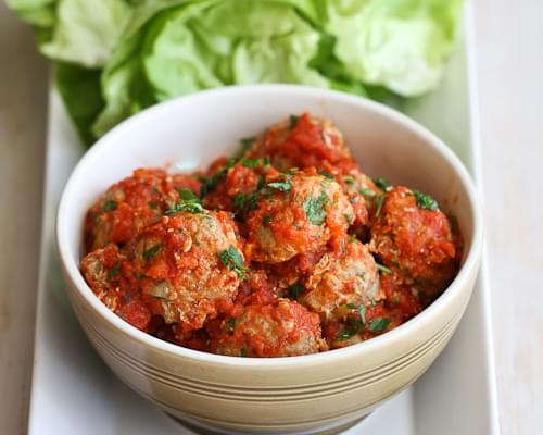 Italian Turkey, Quinoa & Zucchini Meatballs Recipe in Lettuce Wraps