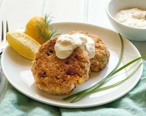 Gluten Free Salmon Cakes with Two Quick Sauces