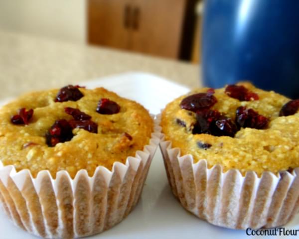 Orange Cranberry Muffin using Coconut and Almond Flour