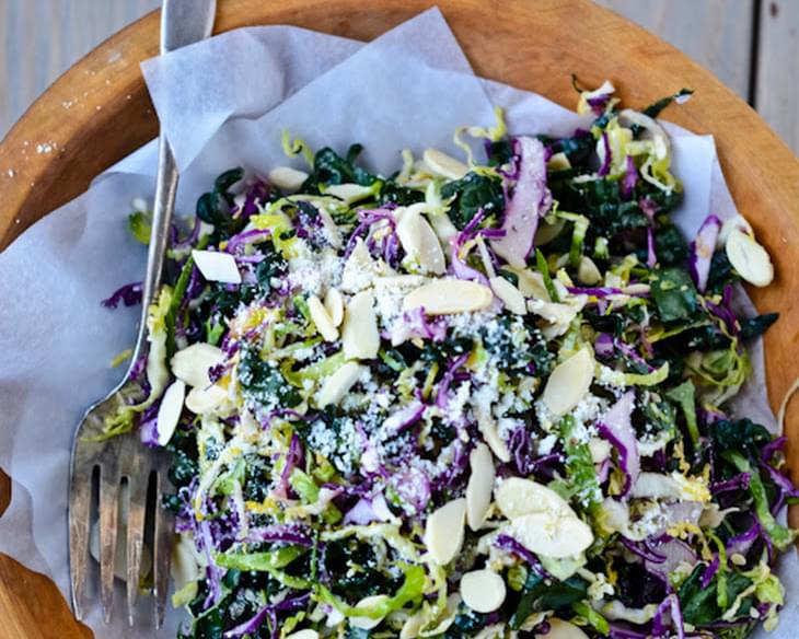 Shredded Kale And Brussels Sprout Salad