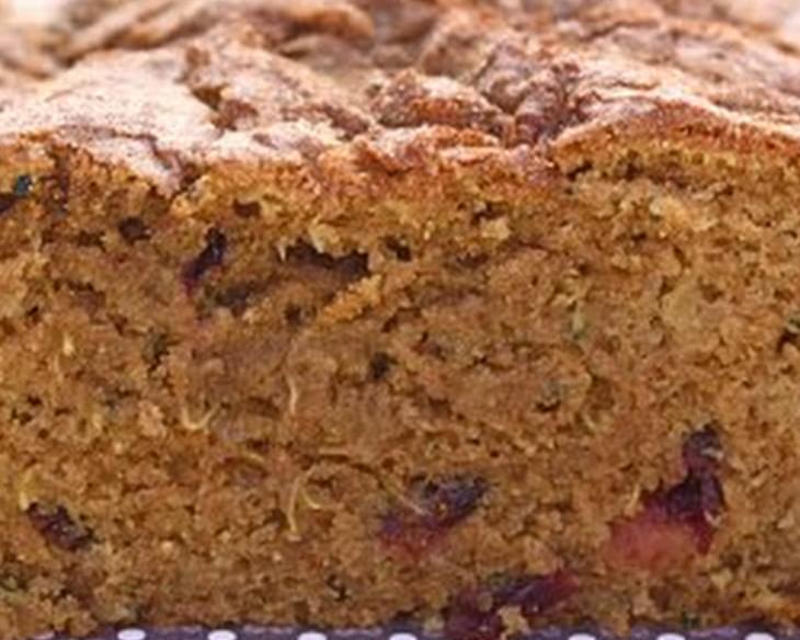 Zucchini Bread with Dried Cranberries