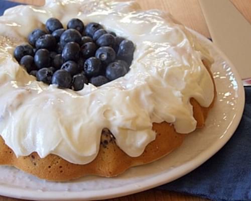 Blueberry Cake with Lemon Buttercream