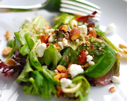 Smoked Almond and Goat Cheese Salad