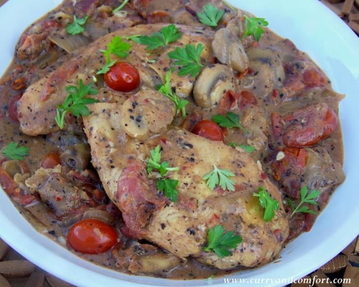 Tuscan Chicken with Tomatoes and Mushrooms