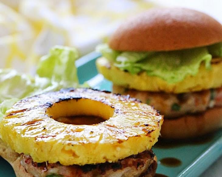 Aloha Teriyaki Shrimp Burgers