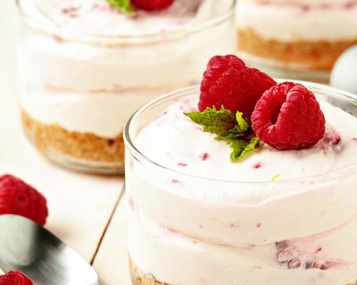 No Bake Raspberry-Lemon Cheesecake
