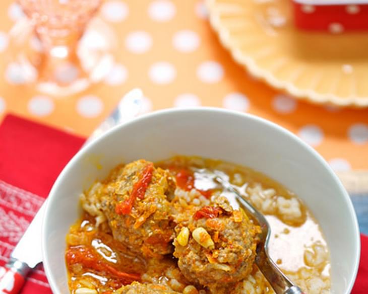 Veal and Pork Meatballs with a Carrot Sauce
