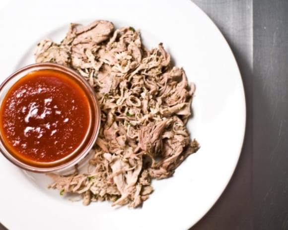 Green Tea Pulled Pork With Spicy Asian Bbq Sauce