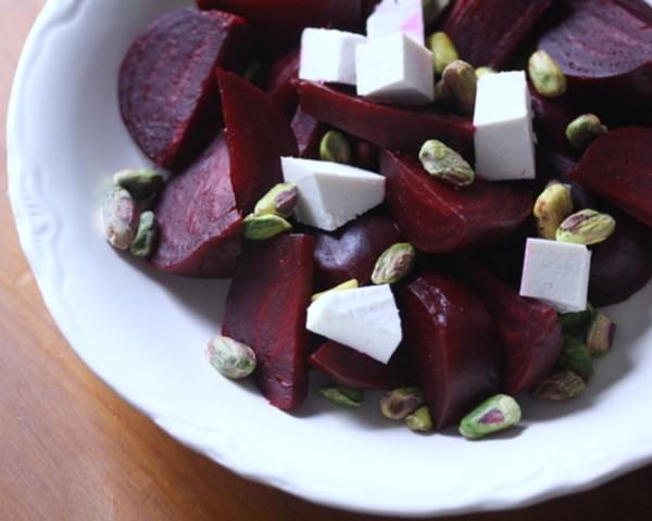 Roasted Beet Salad with Ricotta Salata and Pistachios