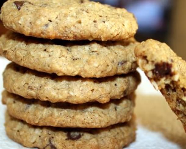 Peanut Butter and Oatmeal Chocolate Chip Cookies