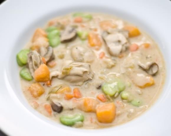 Oyster and Fava Bean Stew