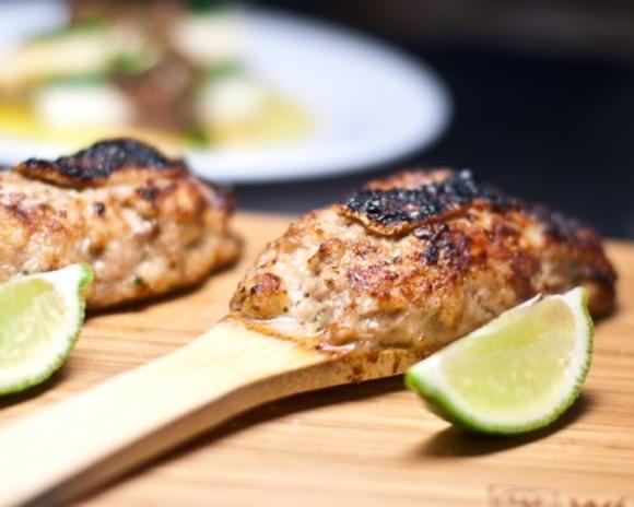 Chicken Tsukune (Japanese chicken sausage)