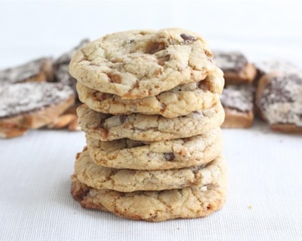 Chocolate Chip Almond Toffee Cookies