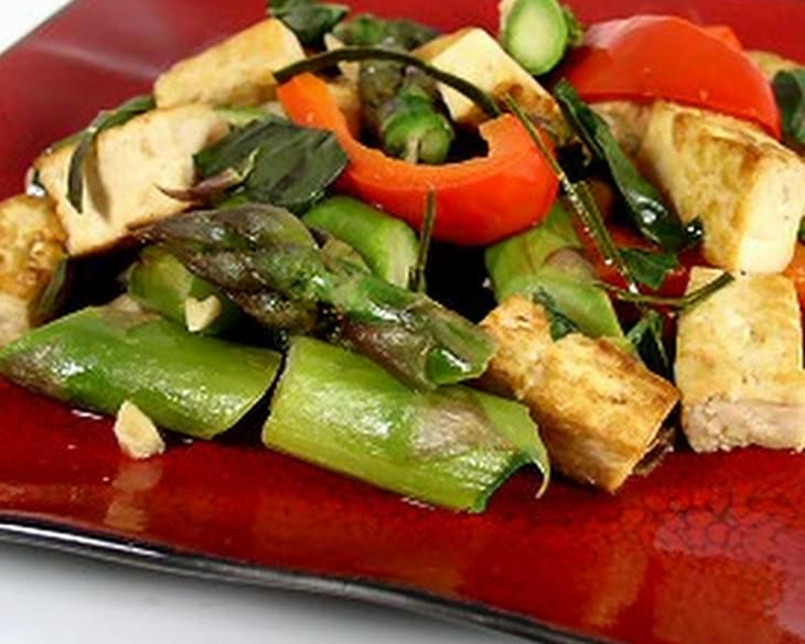 Thai-Style Basil Tofu and Asparagus