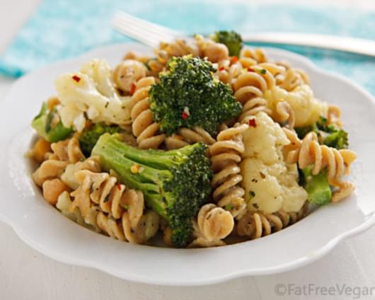 Pasta and Vegetables with White Sauce