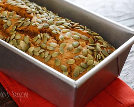 Low Fat Pumpkin Bread With Pepitas