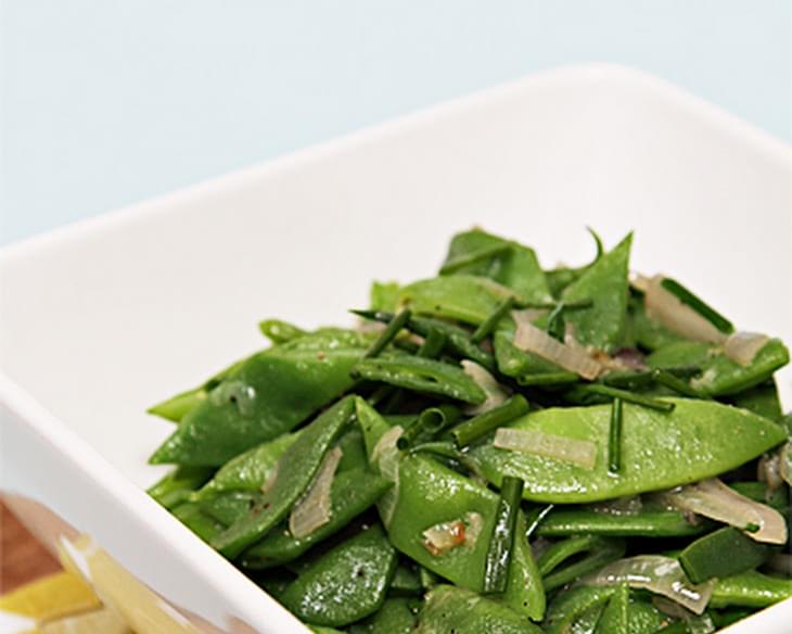 Romano Beans with Butter, Shallots and Chives
