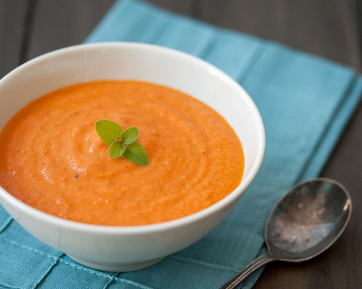 Fresh Tomato Soup with Mascarpone