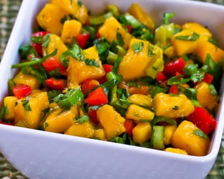 Mango Peperoncini Salsa with Red Bell Pepper, Lime and Cilantro
