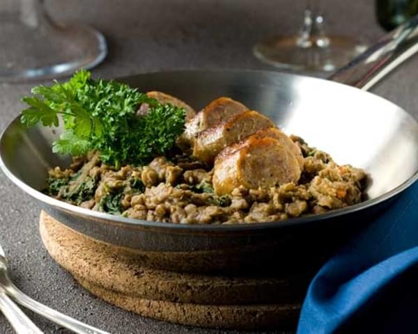 Gluten Free Lentils and Sausage