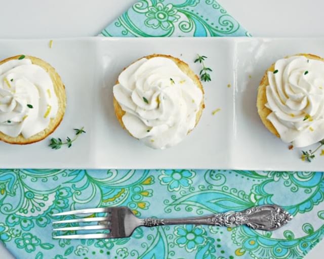 Lemon, Thyme and Chevre Cheesecakes