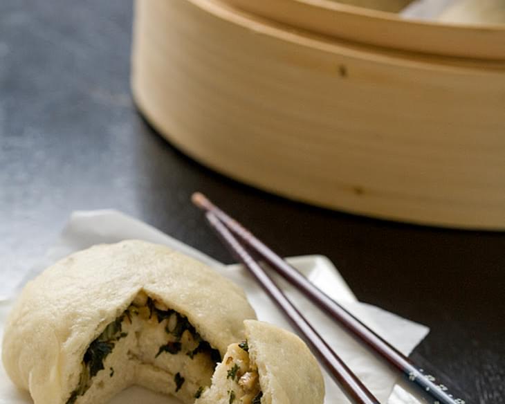 Asian Steamed Buns with Kale and Bok Choy