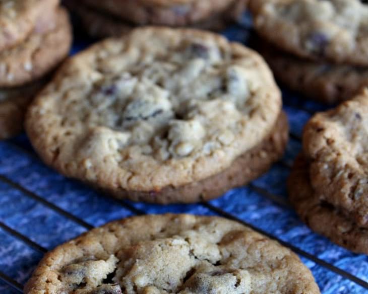 Peanut Butter Chocolate Chip Oatmeal Cookies with Sea Salt