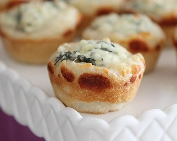 Baked Spinach Dip Mini Bread Bowls
