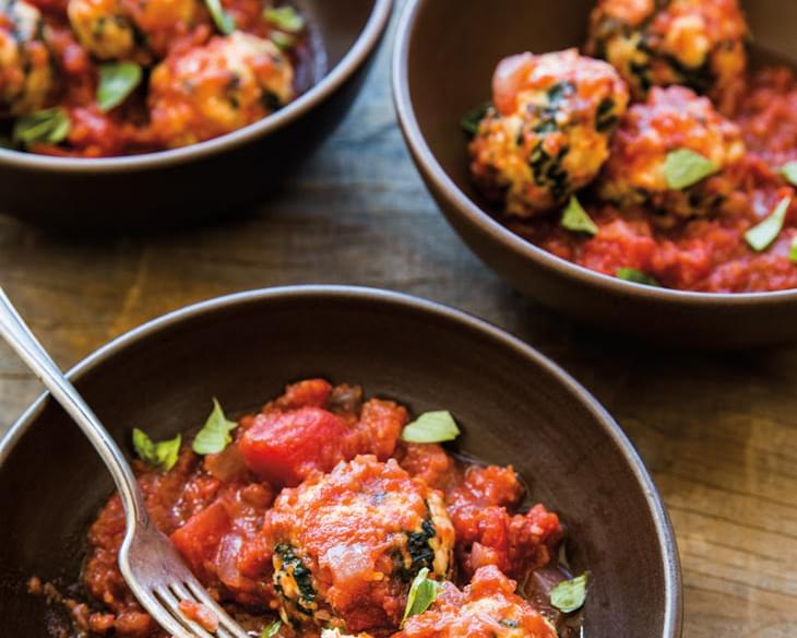Chicken Meatballs with Spicy Tomato Sauce
