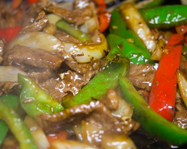 Beef and Peppers Stir-fry in Black Bean Sauce