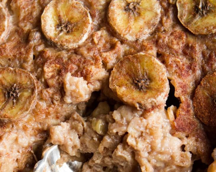 Bananas Foster Baked Oatmeal