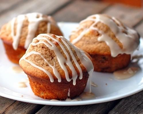 Small Batch Vanilla-Glazed Apple Cinnamon Muffins