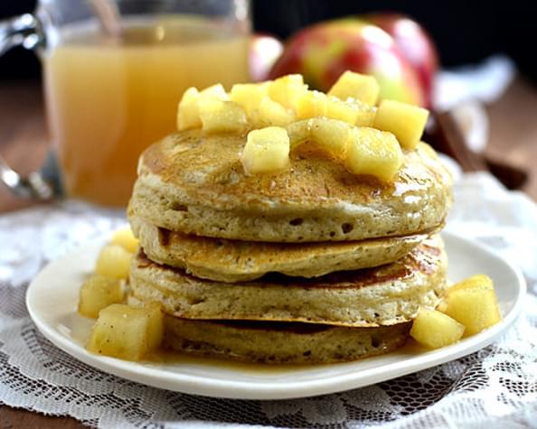 Apple Cider Pancakes with Maple Cider Syrup