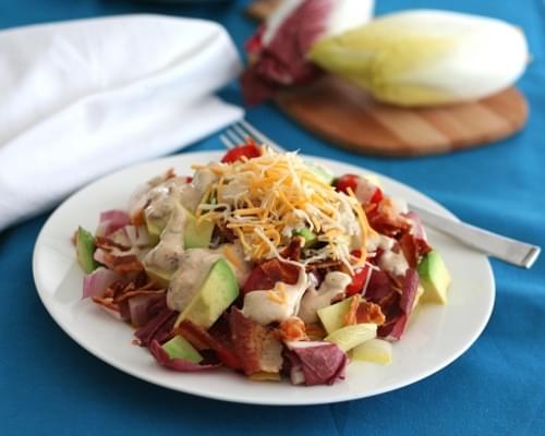 Endive Avocado & Bacon Salad with Chipotle Ranch Dressing