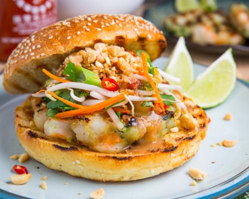 Pad Thai Shrimp Burgers