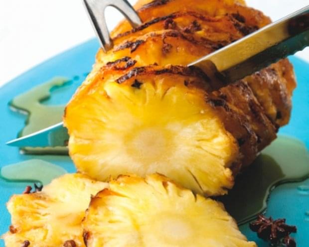 Clove-Studded Roasted Pineapple