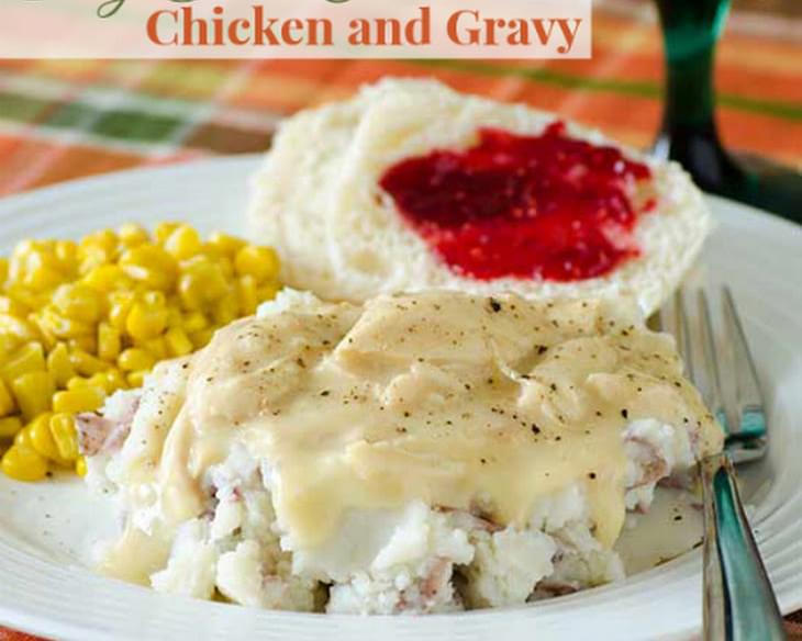 Easy Slow Cooker Chicken and Gravy
