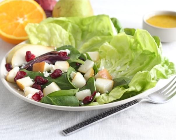 Roasted Red Onion and Pear Salad