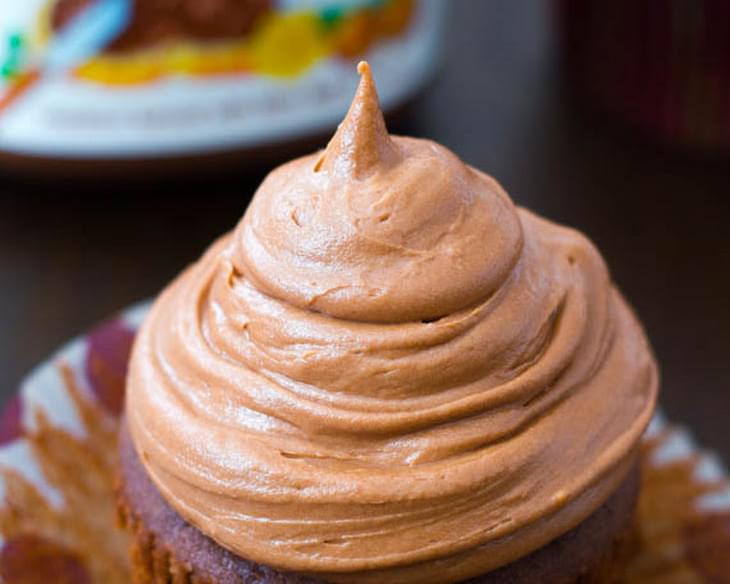 Chocolate Cupcakes with Creamy Nutella Frosting
