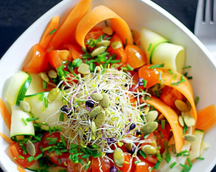 Carrot and Zucchini Linguini Salad